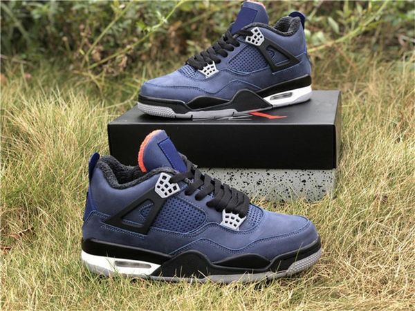

2021 authentic 4 winter loyal blue wntr white habanero red black 4s dress shoes men cq9597-401 sneakers with box