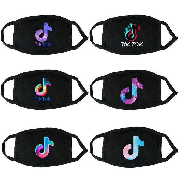 

factoryface new dust-proof cloth arrival mask cotton designer tiktok black printed mouth masks breathable dustproof wash