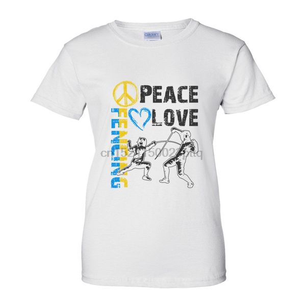 

peace love fencing design retro tees fashion women women short sleeve sport hooded sweatshirt hoodie t shirt