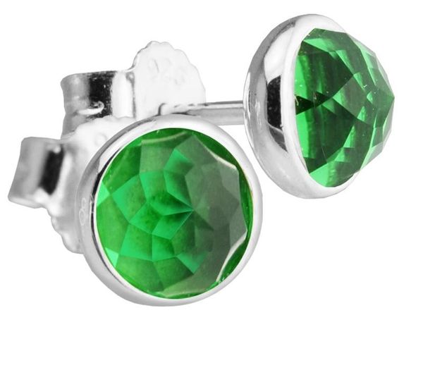 

2017 мая капельки серебряные серьги с royal-зеленый cz 100% стерлингового серебра 925 jewelry11, Golden;silver