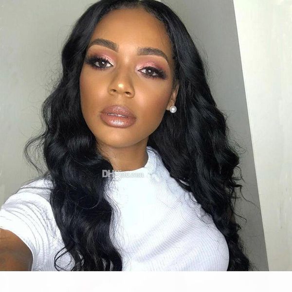 

360 lace wig pre plucked human hair natural wave peruvian remy hair lace front wigs for african american women with bleached knots, Black;brown