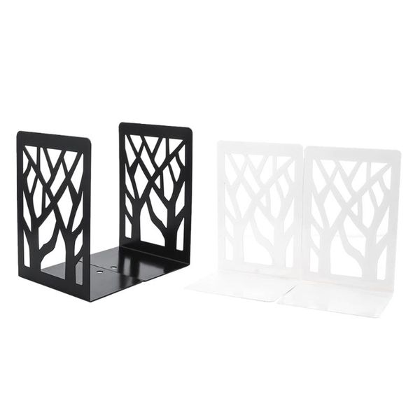 

1pair new contemporary mat simple metal bookends book ends pair black