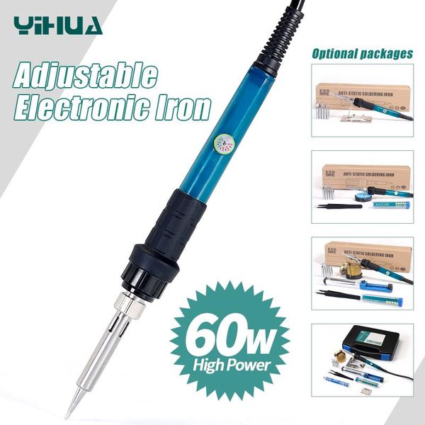 

yihua 947-ii adjustable soldering iron 60w 110v 220v electric soldering iron with tips stand welding solder rework