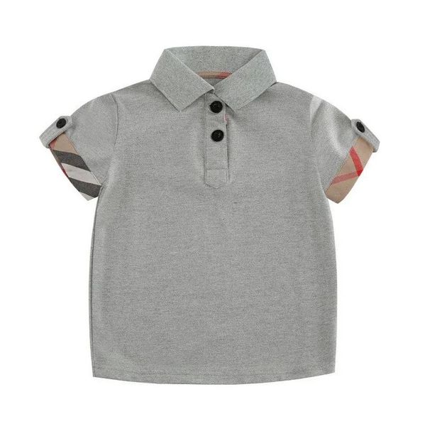 

2022 gentleman style boys tshirts polos summer children short sleeve tshirt turndown collar kids casual tees9243773, Blue