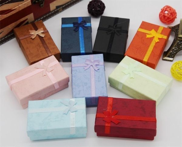 Bow Regalo Box Multi Collana Collana Collana Pendenti Orecchini Organizzatore Organizzatore Gioielli Imballaggio Caso di carta Vendita calda Nuovo arrivo 0 51ZK L2