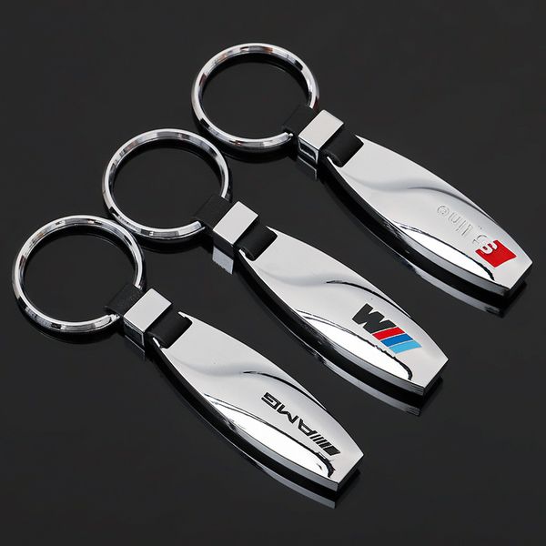 

1pc metal car keychain with leather belt auto keyring for m amg sline auto styling key ring accessories