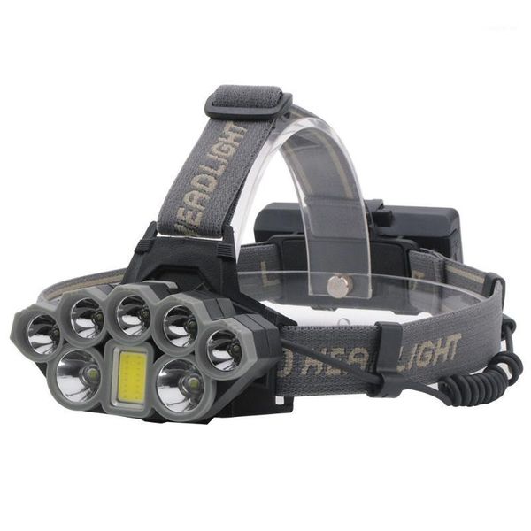 

100000lm 2t6+5xpe+1cob 8led headlamp rechargeable usb headlight 186501