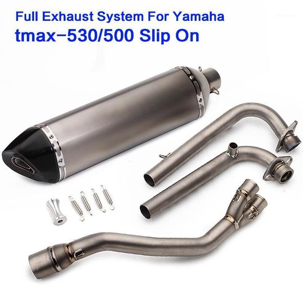 

motorcycle exhaust muffler middle link pipe escape moto akrapovic stainless steel exhaust for tmax530 tmax500 silp on1
