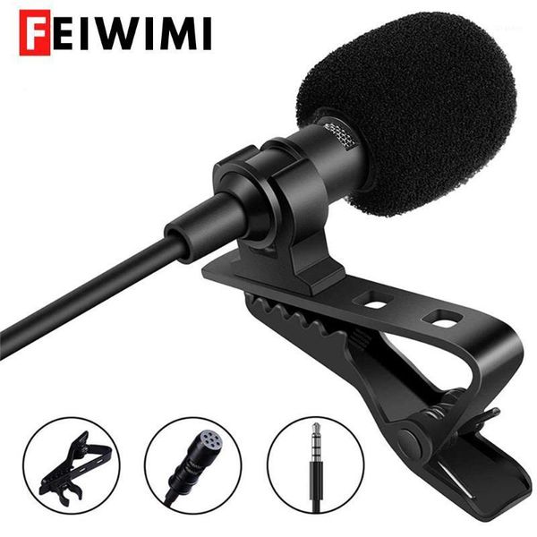 

metal lavalier microphone for phone, wired condenser clip-on lapel mini audio mic microfon for pc computer lapdslr1
