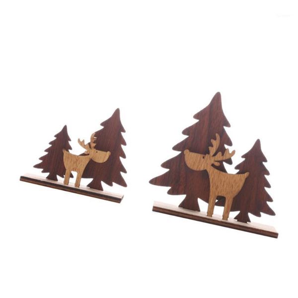 

2 pcs christmas ornament assembled wooden creative deskdecor toys for easter home1