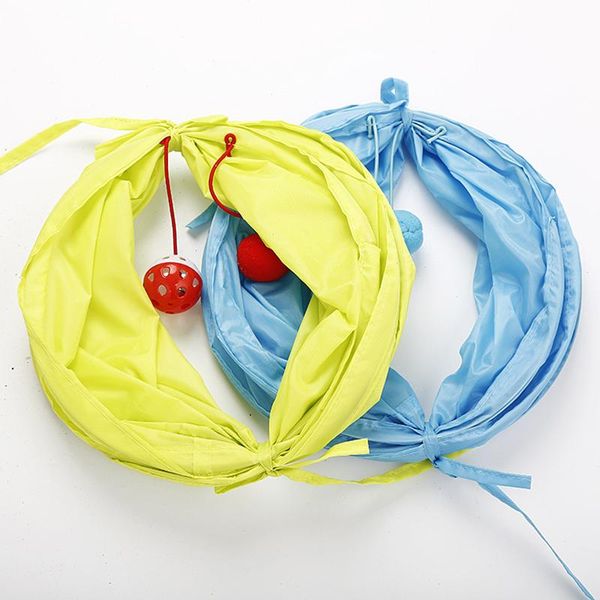 

cat toys 1set foldable tunnel monochromatic polyester channel creative little toy drop