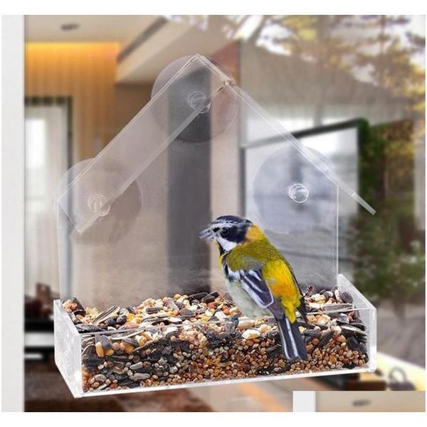 

new acrylic clear house window bird feeder birdhouse bird f qylfet bdenet