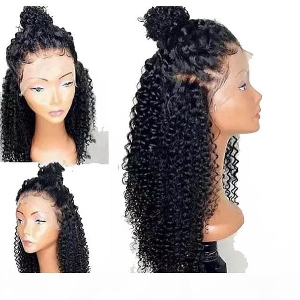 

360 lace frontal wigs for black women pre plucked 360 lace wig glueless brazilian remyhuman hair wigs (14 inch, 180% density, Black;brown