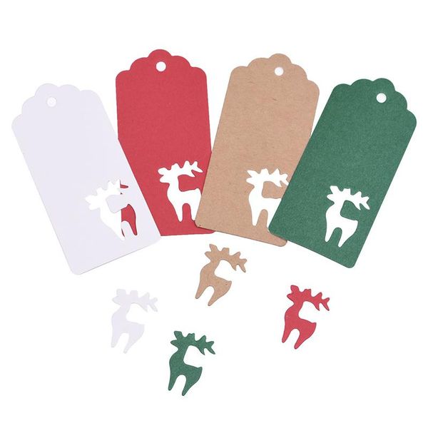 

50шт рождество этикетки с 30м джутовый канат крафт-бумага ручной работы теги diy crafts висячие бирки для упаковки подарков поставки jllbjp