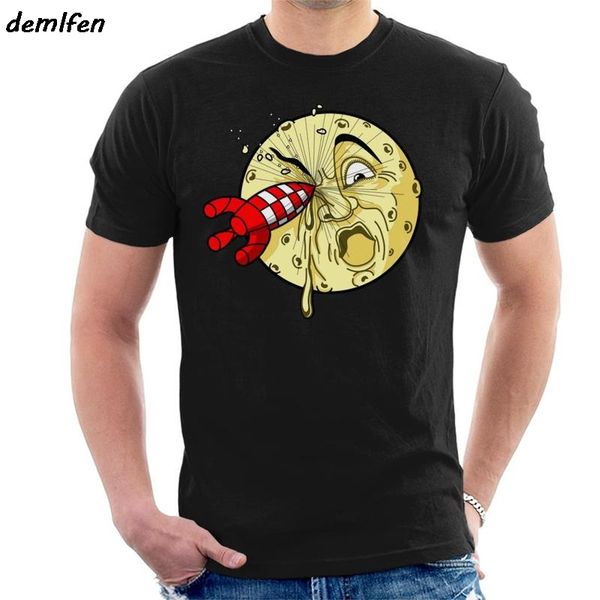 

fashion funny a trip to the moon rocket men's harajuku streetwear short sleeve cool tees sport hooded sweatshirt hoodie men t shirt