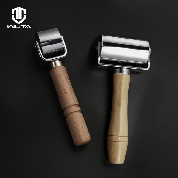 

wuta 26/60mm press craft glue laminating tool leather edge creaser & smoother steel iron roller diy handmade q1106