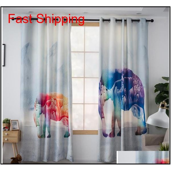 

3d curtains abstract elephant children cartoon boys and girls room custom printed curtains modern minimalist th jllyjs bdefight