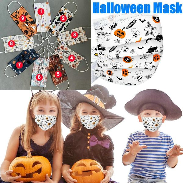 

halloween christmas cartoon kids designer face masks fashion child mask children 3 layer disposable mask protective boys girls mascarilla