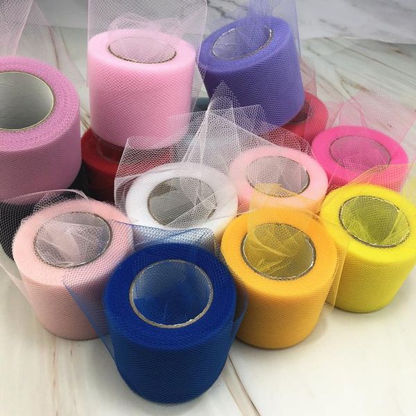 

party decoration tulle roll spool tutu 5cm 25 yards diy table skirt birthday baby shower wedding organza supplies