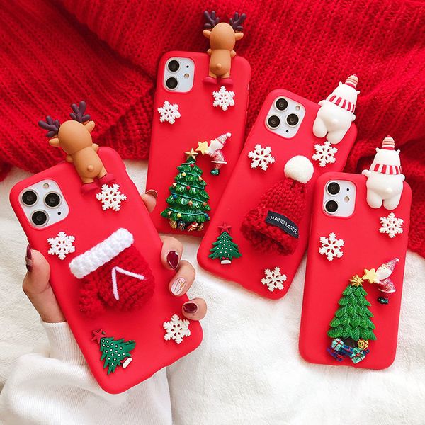 

3d christmas cartoon for xiaomi redmi mi 8 9 se a2 lite explorer note 7 6 5 pro a1 5x 6x cc9e cc9 s2 y2 case