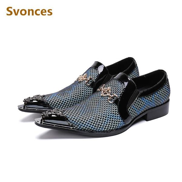 

gentleman dressing shoes mens new luxury serpentine metal designer fashion male flats pointed toe breathable zapatillas hombre, Black