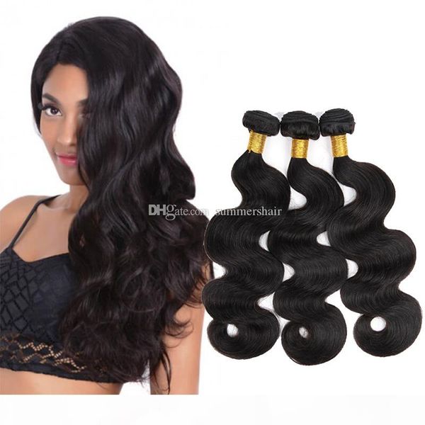 

brazilian virgin hair body wave hair weave bundles full head 100% unprocessed virgin human hair weave natural black 8-28inch