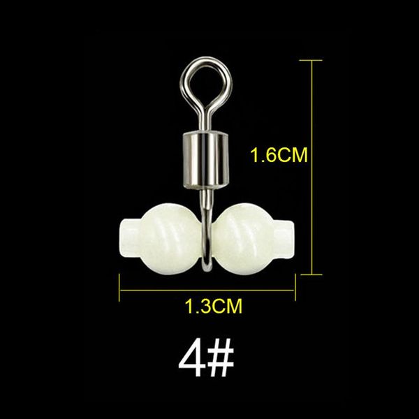 

30pcs/lot luminous fishing swivel fishing hook connector 3 way rolling swivel fishing accessories swivels connector wmttrj yyysports