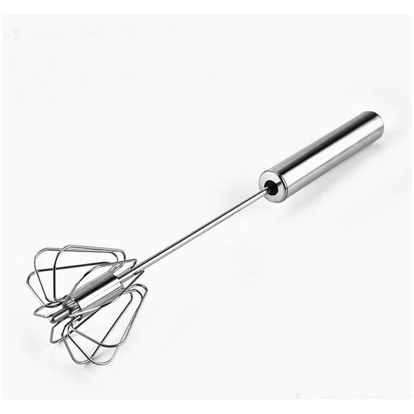 

rotating egg whisk milk frothier egg yolk white mixer blender stainless steel tool for health drinks smoothies egg w jlleal xhhair