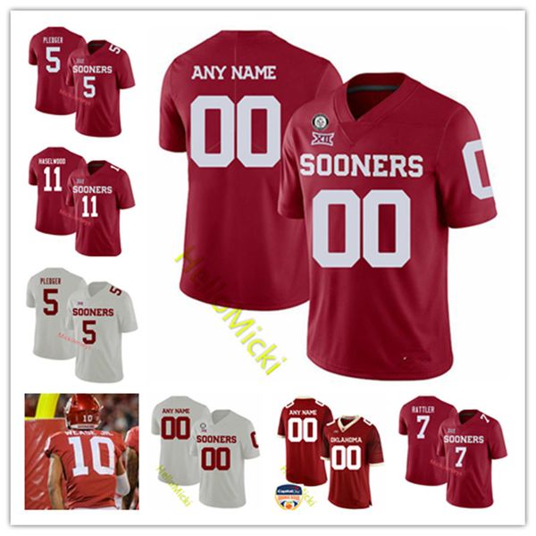 

оклахома sooners футбол джерси спенсер rattler брей уокер тео wease jadon haselwood woodi вашингтон tj. залогодатель калеб келли джерси, Black