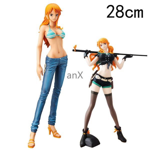 

28cm one piece nami figure pvc action anime collection doll model toy kimono nami girl great gifts one piece 1008