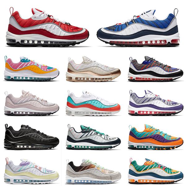 

selling fashion mens women cushions running shoes 98 98s gym red gundam multicolored rose gold south beach trainers sports sneakers, White;red