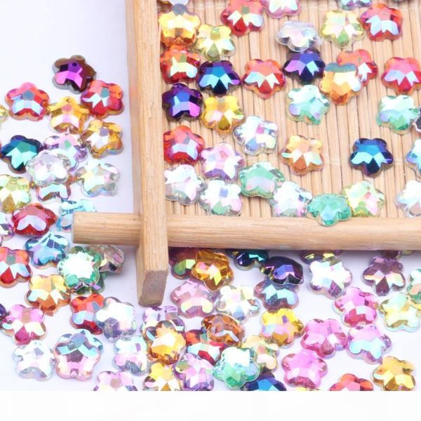 

8mm 5000pcs acrylic rhinestones flat back quincunx earth facets many colors glue on beads diy jewelry making accessories, Silver;gold