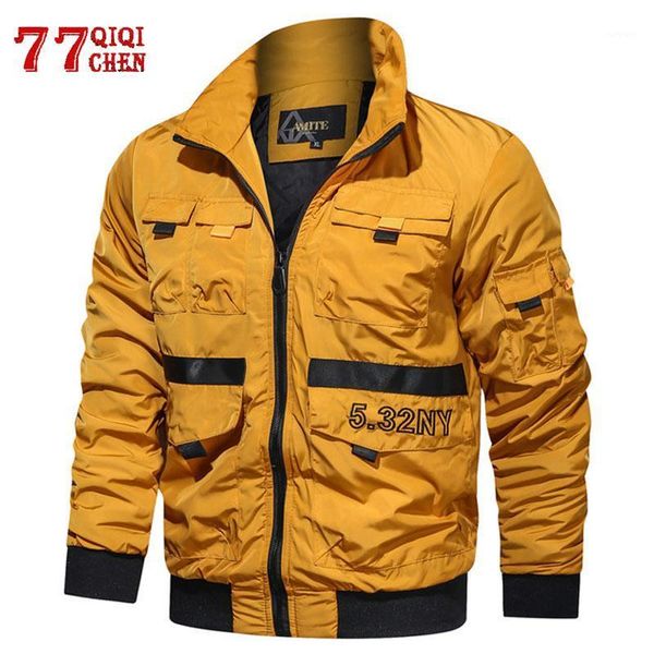 

tactics jacket men cotton pilot coat spring autumn army men's bomber jackets multi pockets cargo flight jackets male chaquetas1, Black;brown