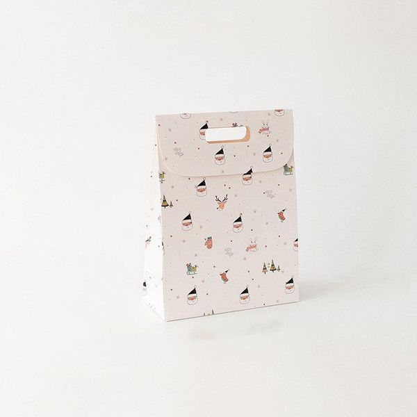 

stobag 10pcs green red white christmas handle bags thickened chocolate candy package gift paper santa claus bag cake decorating wmtxad