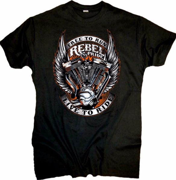 

fashion short sleeve black t shirt casual biker style rebel & pride chopper bobber oldschool v2 twin t shirt sport hooded sweatshirt hoodie
