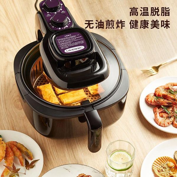 

fully automatic airfryer french fries machine 5l high-capacity deep air fryer household intelligent smokeless air fryer oven1