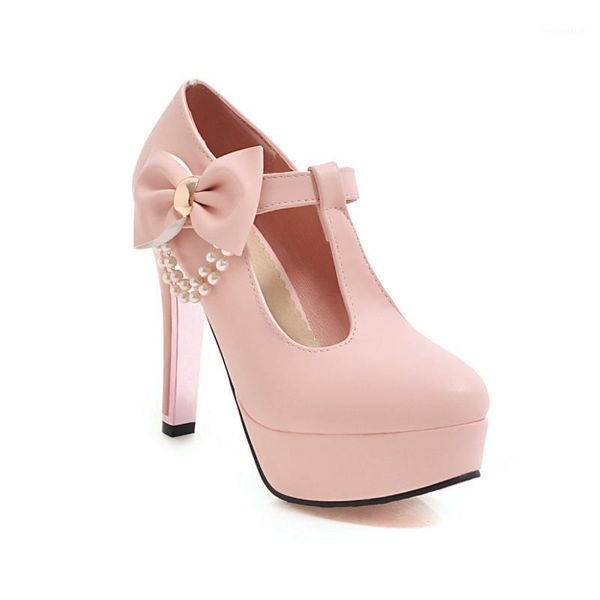 

fashion shoes early spring 2020 new ultra high and thick with waterproof sweet bowknot shoes wet1, Black