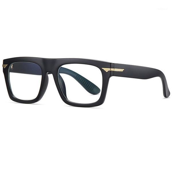

fashion vintage tr90 anti blue light computer classic square glasses men women myopia optical eye glasses frame1, Black