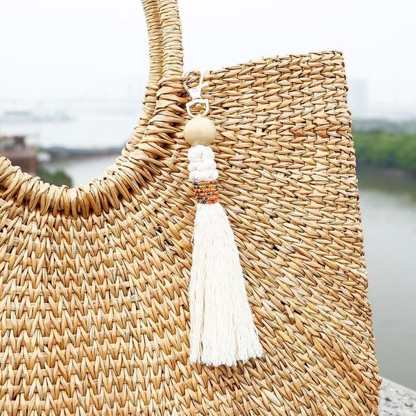 

1pcs fashion wooden beads tassel diy jewelry curtain garments decorative accessories key chain handbag pendant craft tassels h qylfdv