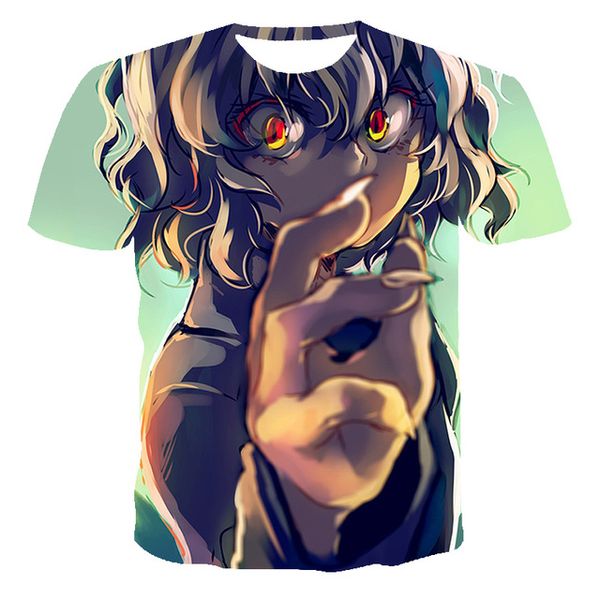 

summer men hunterxhunter breathable printing anime 3d print shirts hentai kawaii horror men clothing
