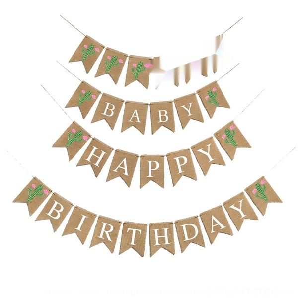 

u2q3h -pulling happy flag cactus party happy decorative party yanwei banner birthday dovetail birthday supplies linen dovetail flag vqoqd