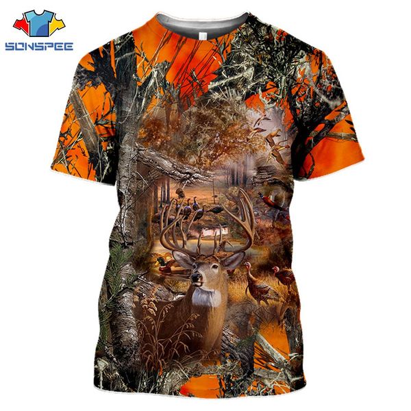 

animal deer anime camouflage elk hunter homme 3d print shirts kawaii humor aesthetic men clothing