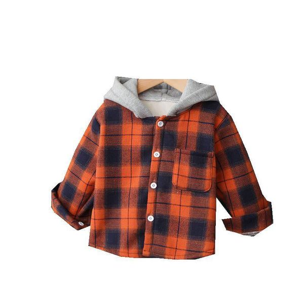 

jackets spring autumn children hooded jacket clothes thicken baby boys girls clothing kids fashion sport suits infant plaid tracksuit, Blue;gray