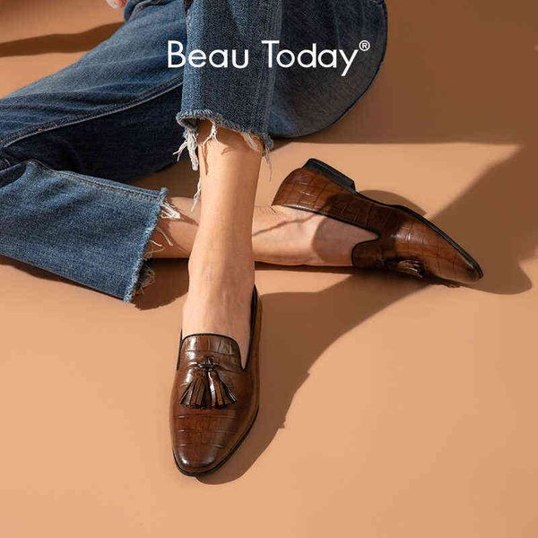 

women's calfskin sandals retro flat shoes no shoelaces round head 278 2 9, Black