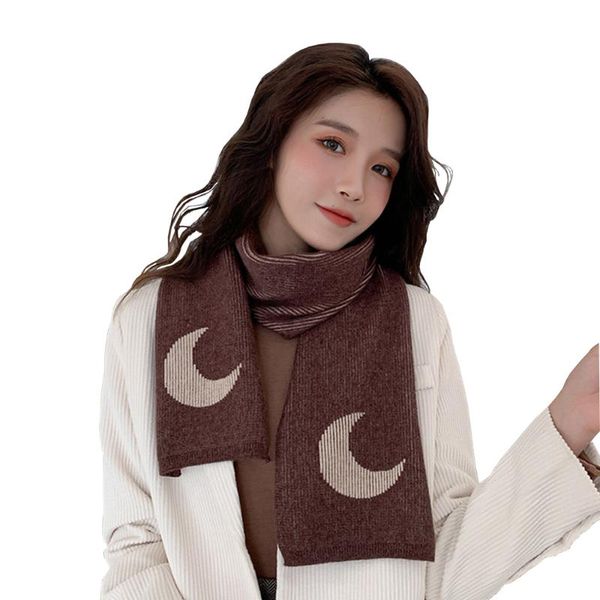 

scarves solid knitted winter scarf women viscose foulard femme shawl wraps long moon pattern neck gaiter muffler for ladies, Blue;gray