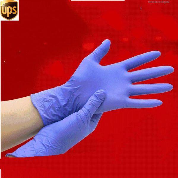 

disposable barber nitrile black tattoo 100pcs labor oil-proof insurance industrial gloves outdoor
