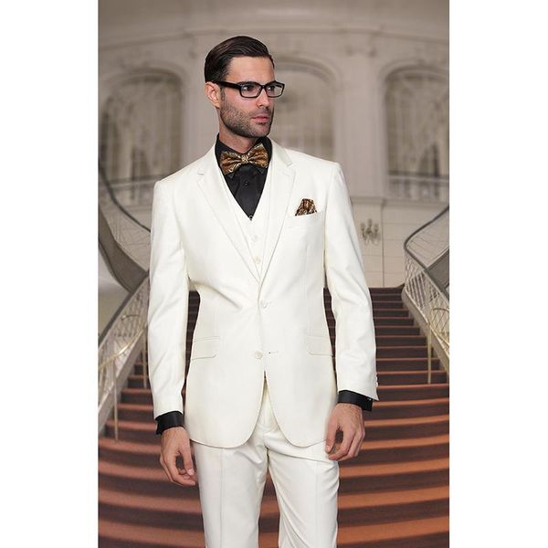 

men's suits & blazers latest coat pant designs ivory jacket men wedding slim fit 3 piece custom tuxedo groom mens suit terno masculino, White;black