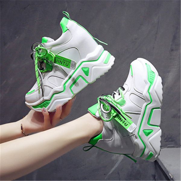 

2021 new women summer fashion tennis of cunha inner increase 10cm high heel lady respirable walk shoes dd0c, Black