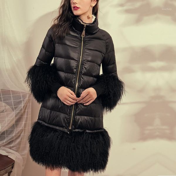 

2020 winter jacket women down jacket new ladies european white duck down outerwear black womens long thickening warm coat1