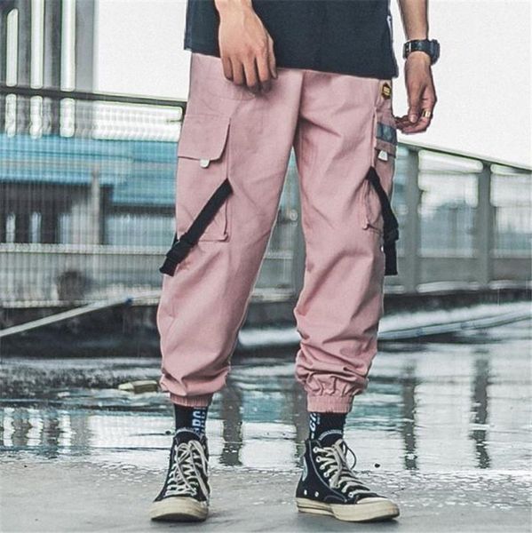 

pantalon hiphop mens designer pants casual multi pocket embroidery cargo pants long trousers new street style mens, Black
